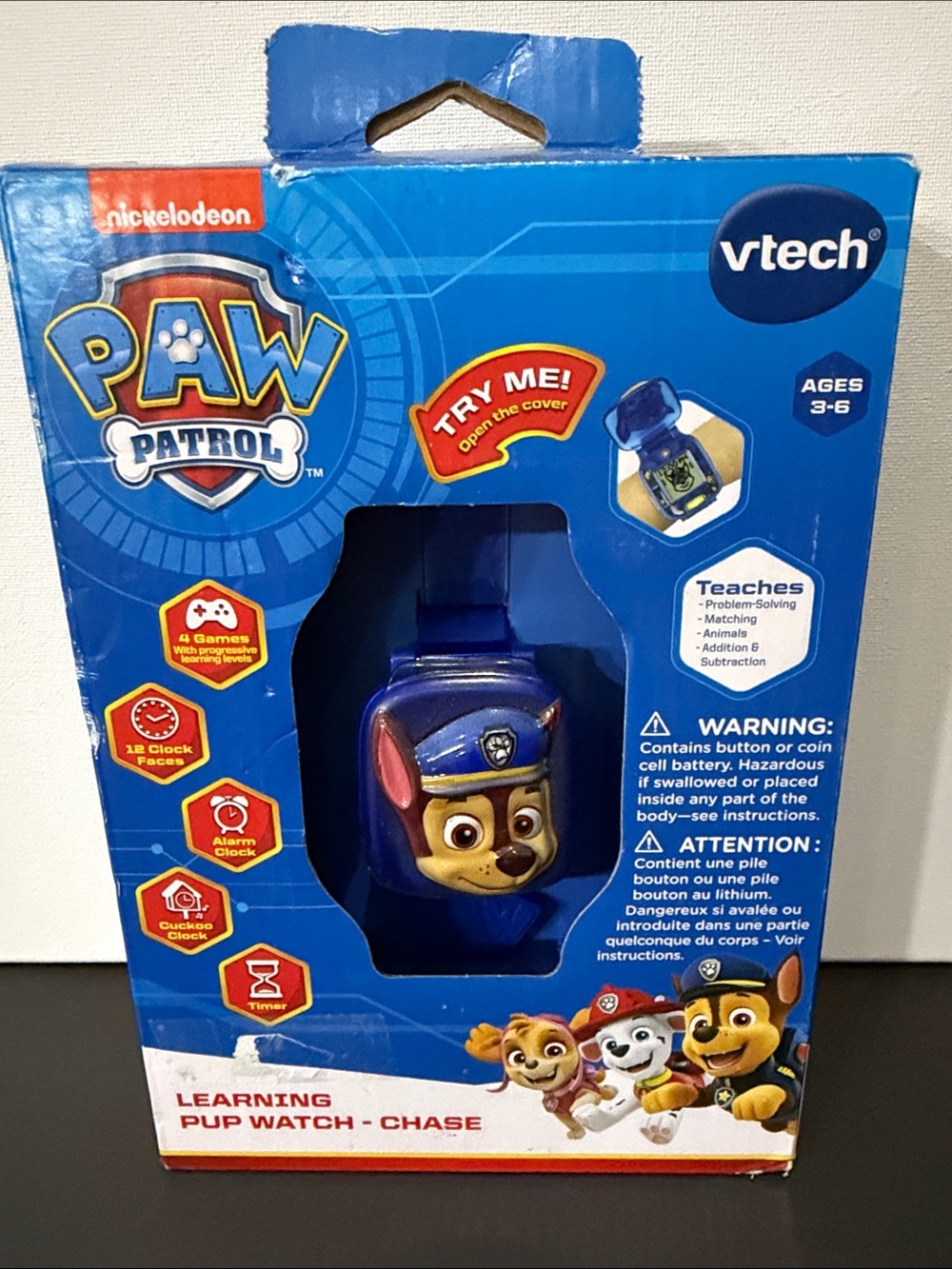 012-Nickelodeon PAW Patrol Blue Learning Pup Watch
